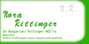 nora rittinger business card